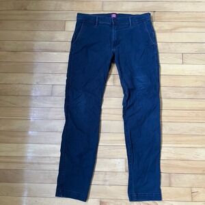 Levis XX Chino Standard Taper Pants Mens 32x30 Navy Blue Stretch Casual Chinos